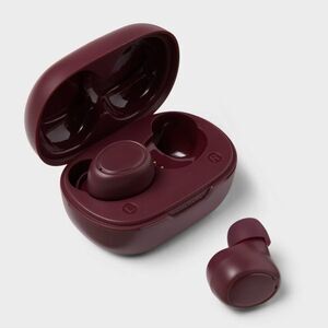 heyday True Wireless Bluetooth Earbuds Dark Cherry USB-C 20Hr NEW
